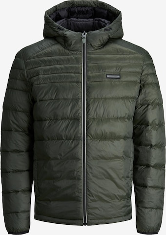 Jack & Jones Plus Tussenjas in Groen: voorkant