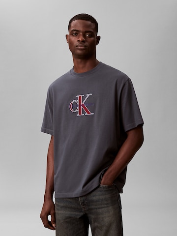 T-Shirt Calvin Klein Jeans en bleu : devant