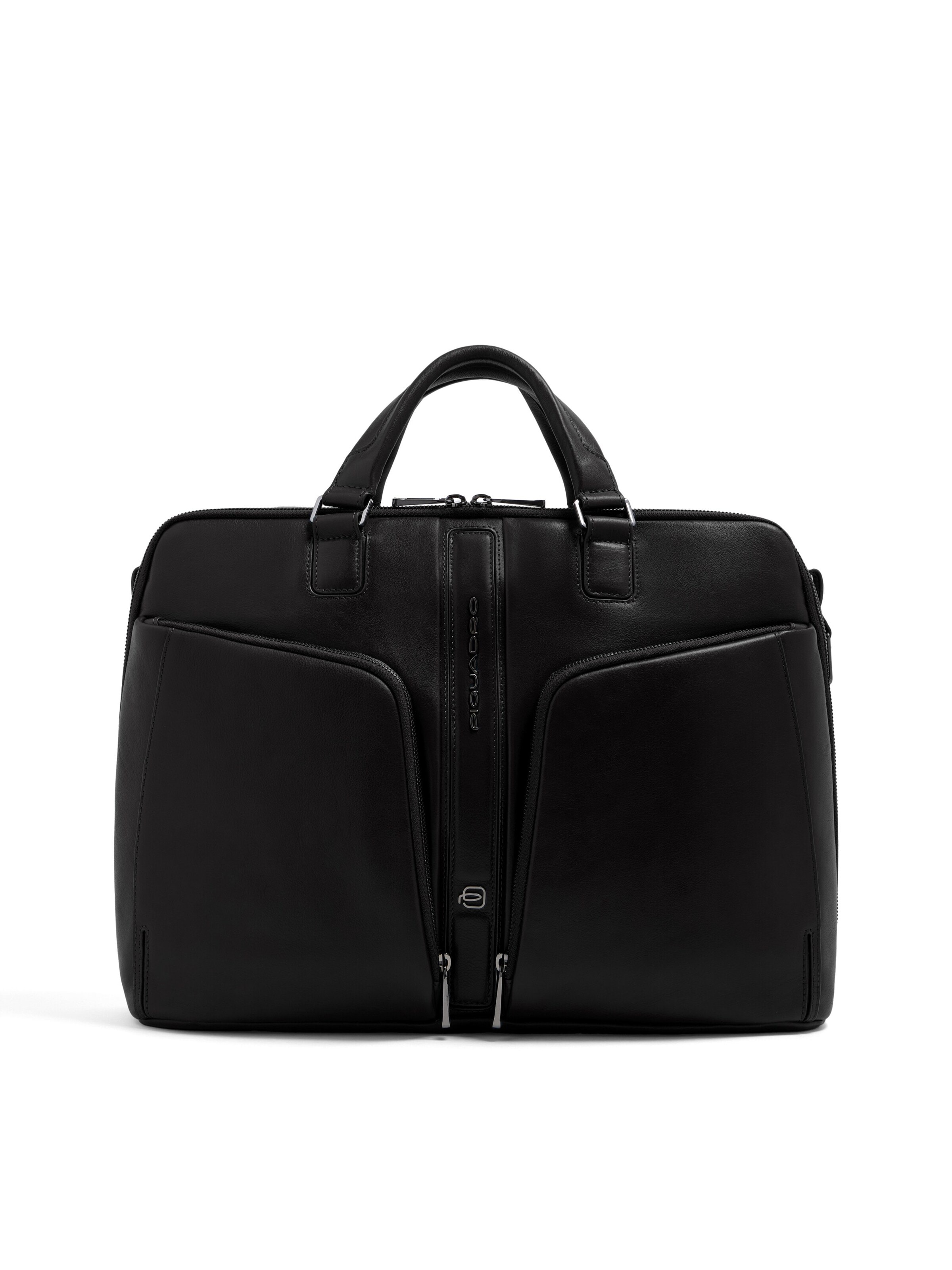 Sac d’ordinateur portable Piquadro en noir : devant