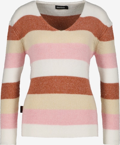 Alife and Kickin Sweater 'KaleaAK' in Cream / Dark brown / Light yellow / Pink, Item view