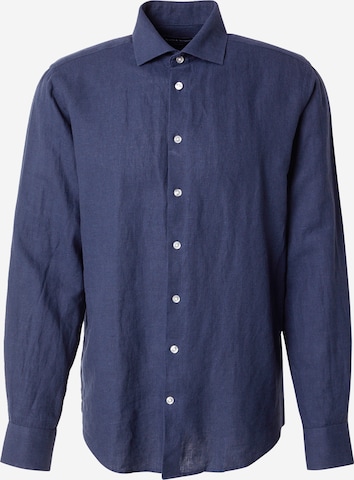 Bruun & Stengade Средняя посадка Рубашка 'Antonelli' в Синий: спереди