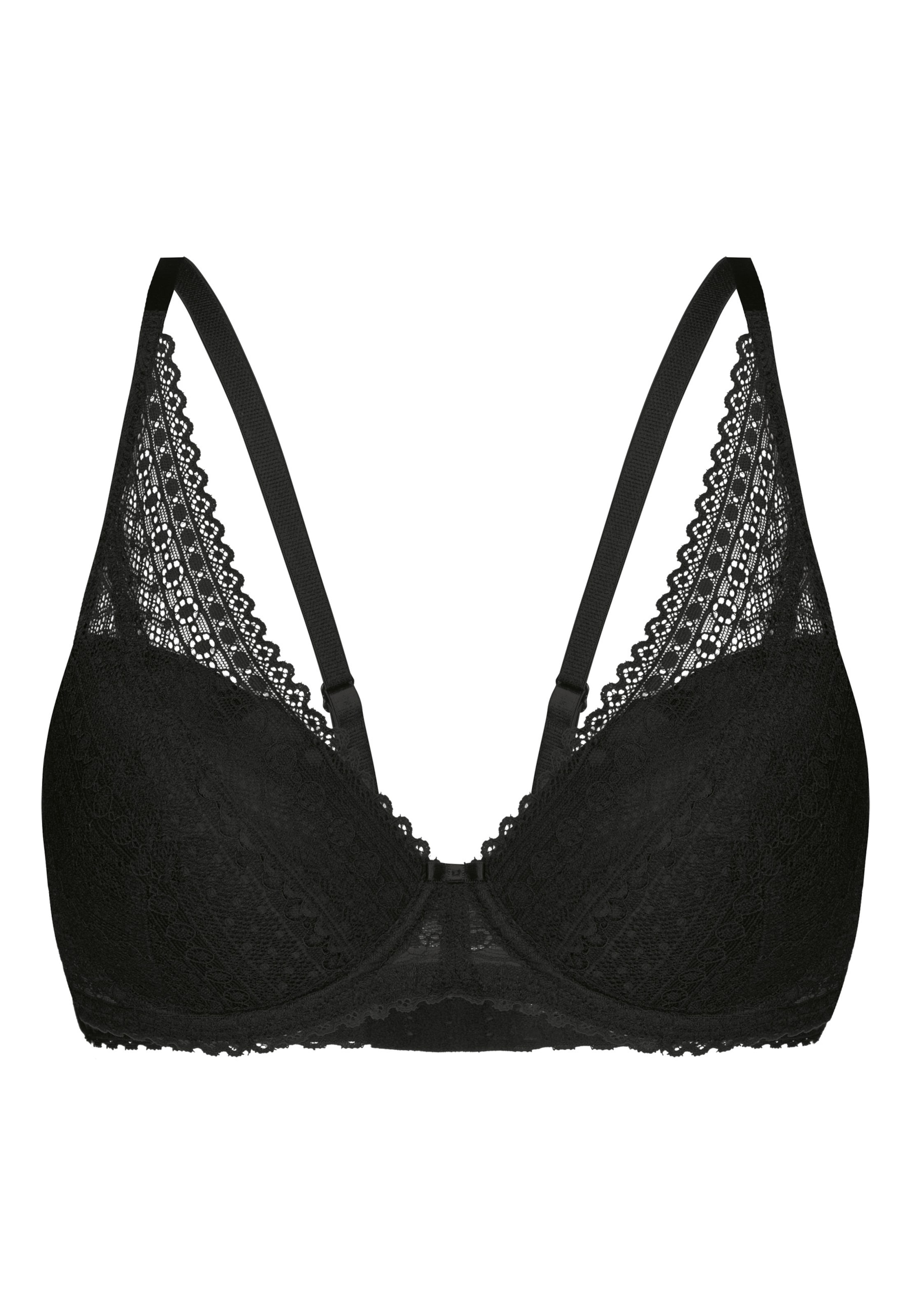 sassa T-shirt Bra 'TEMPTING PASSION' in Black: front