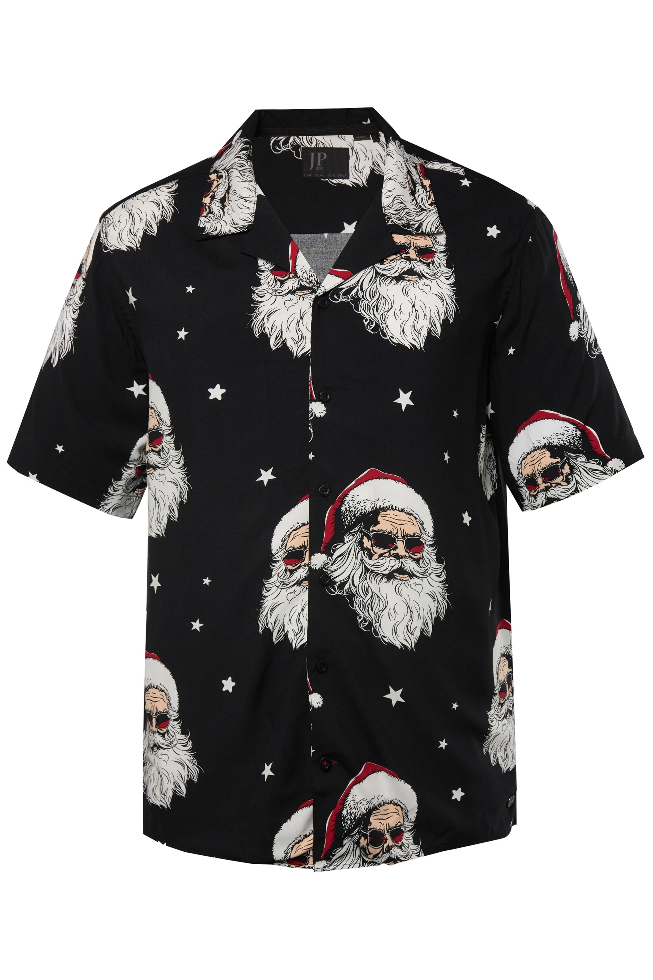 JP1880 Regular Fit Hemd in Schwarz: Vorderseite