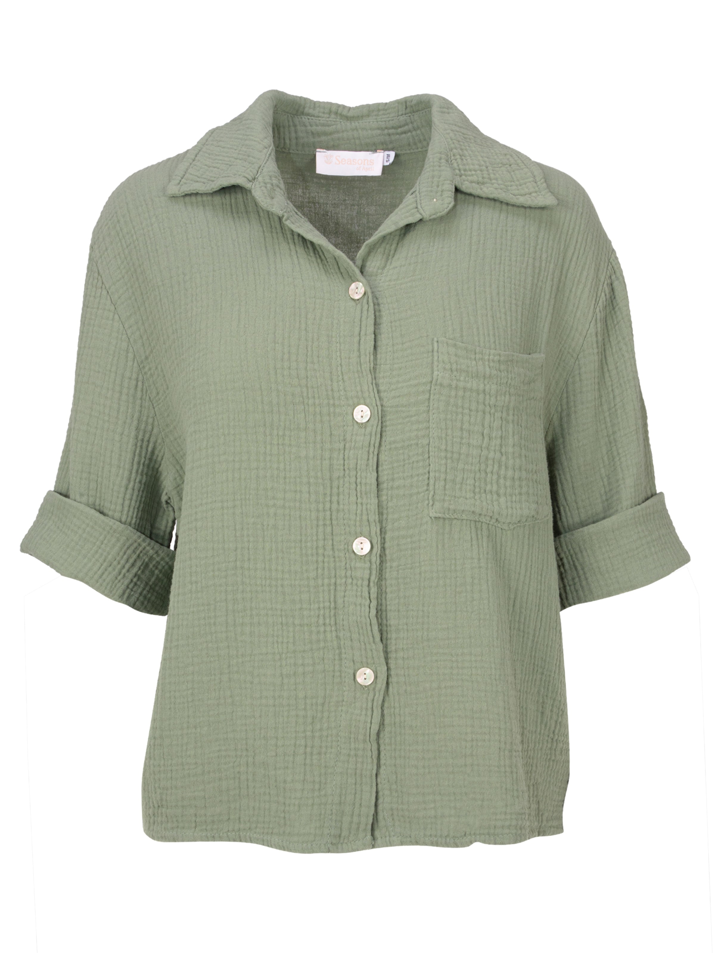 Seasons of April Blouse 'Celina' in Green: front