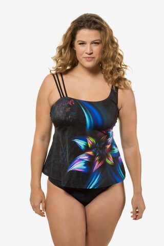 Ulla Popken Bustier Tankini in Zwart: voorkant