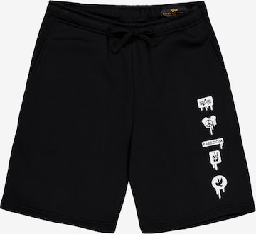 juoda ALPHA INDUSTRIES Standartinis Kelnės 'Freedom': priekis