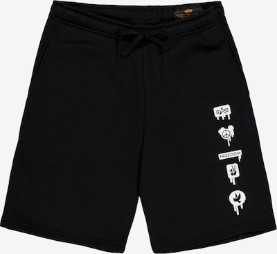 Kelnės 'Freedom' iš ALPHA INDUSTRIES, spalva – juoda / balta, Prekių apžvalga