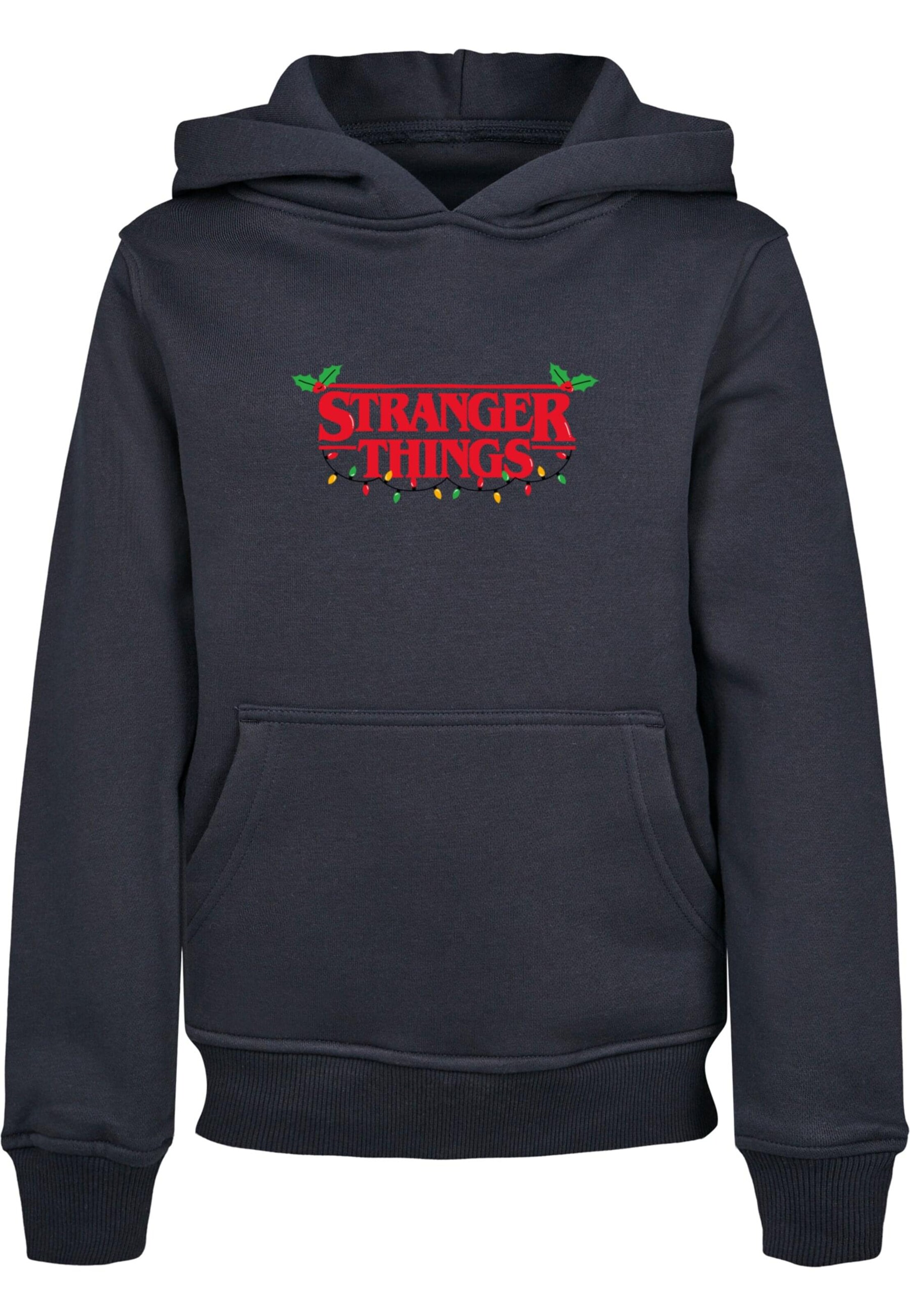 Felpa 'Stranger Things - Christmas Lights' di ABSOLUTE CULT in blu: frontale