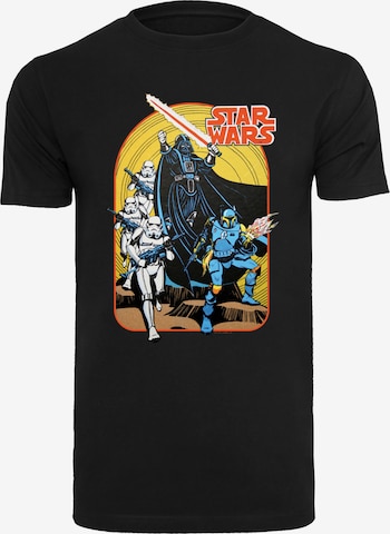 F4NT4STIC Shirt 'Star Wars Vintage Comic Scene' in Schwarz: predná strana