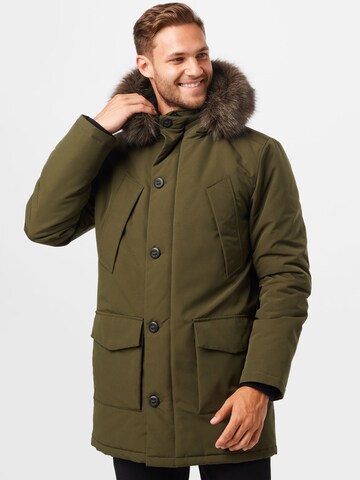 Parka d’hiver 'Everest' Superdry en vert : devant