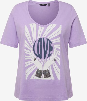 T-shirt Ulla Popken en violet : devant