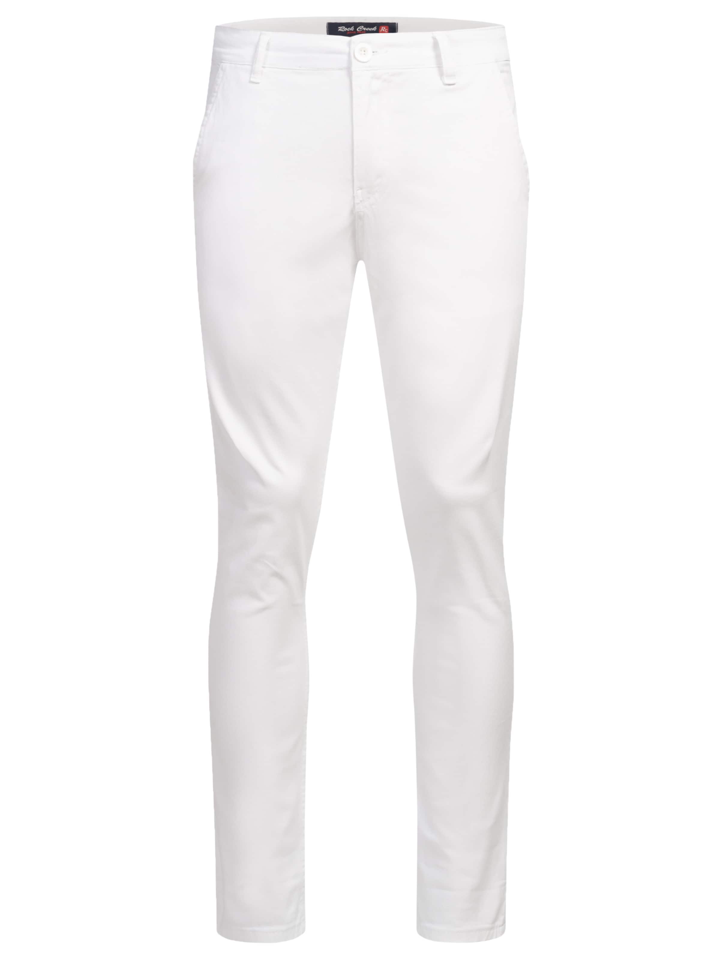 Rock Creek Slim fit Chino Pants in White: front