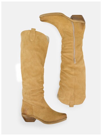 Felmini Wide Fit Cowboy Boots in Brown