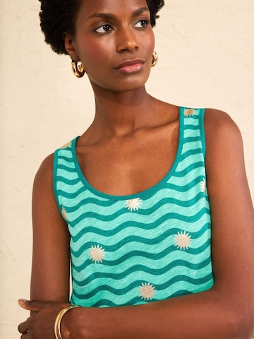 Haut love & roses en vert