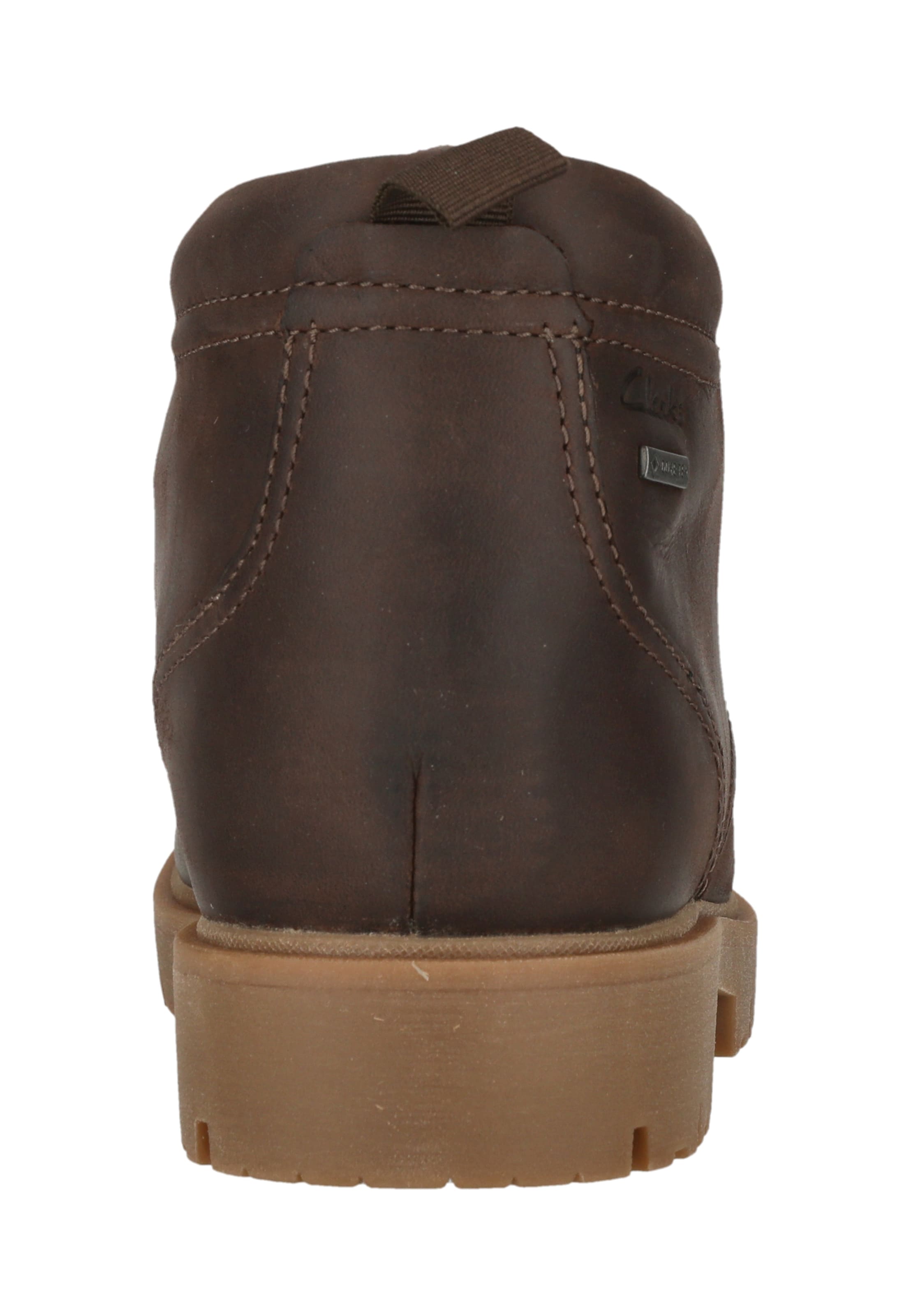 CLARKS Schnürstiefel 'Berhill Mid Gore-Tex' in Braun