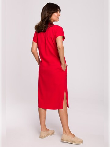 BeWear - Vestido camisero en rojo