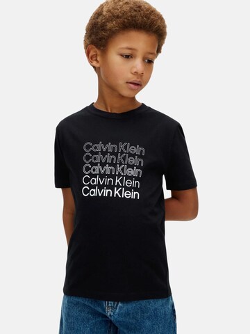 T-Shirt Calvin Klein Kids en noir : devant
