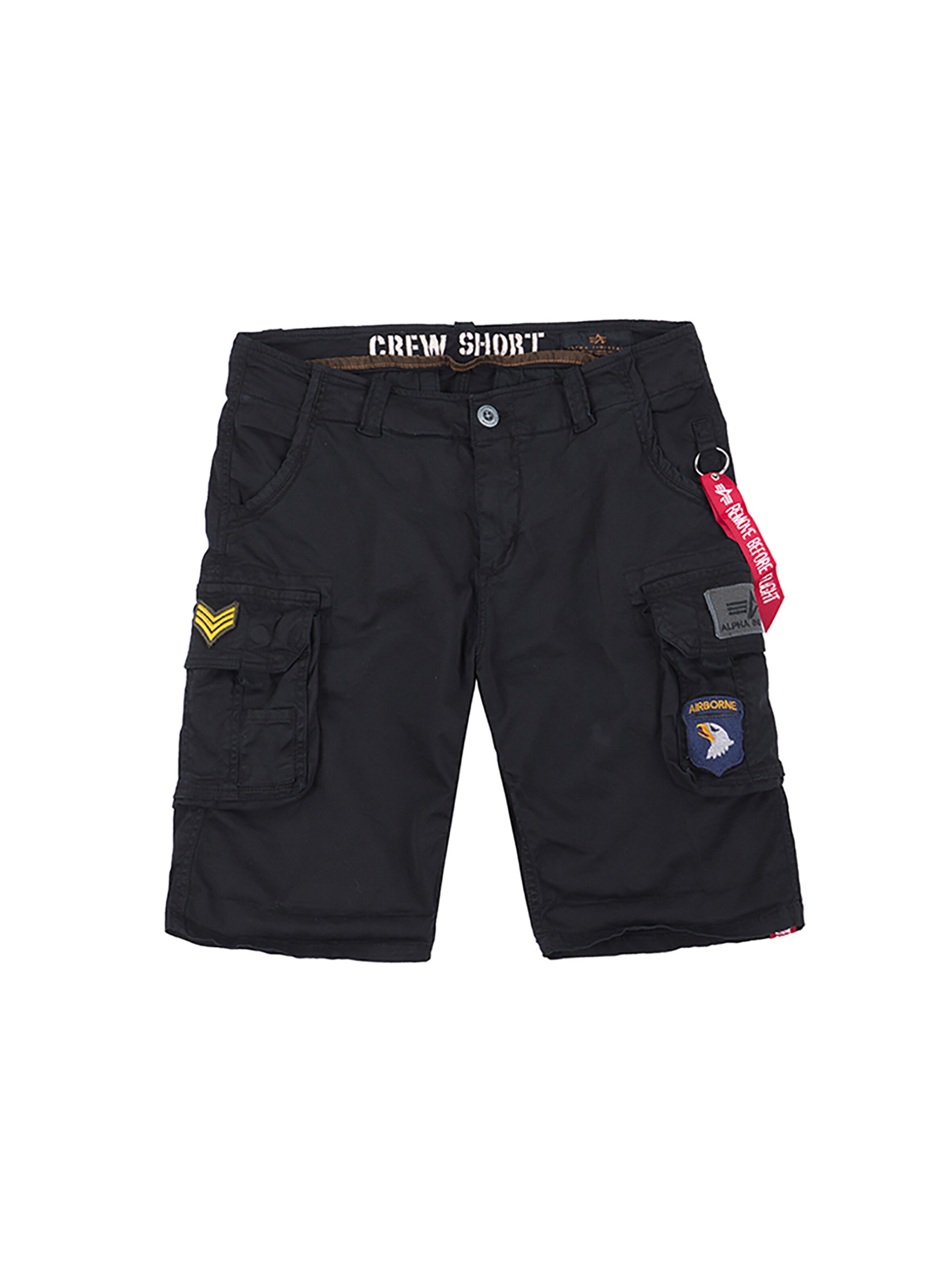 ALPHA INDUSTRIES Regular Cargohose 'Patch'‌‌‌‌‌‌‌‌‌ in Schwarz: Vorderseite
