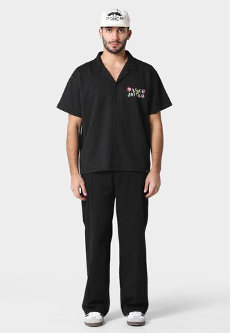 Pas De Monaco Comfort Fit Hemd in Schwarz