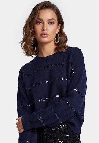 Pull-over 'Festive' faina en bleu