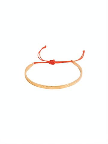Les Reines Armband 'Reddish Elegance' in Goud: voorkant