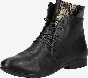 THINK! Lace-up bootie in Black: front
