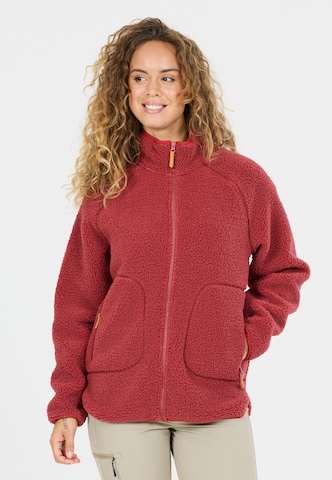 Whistler Fleece jas 'Pioneer' in Rood: voorkant