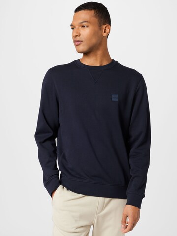 BOSS Sweatshirt 'Westart' in Blauw: voorkant