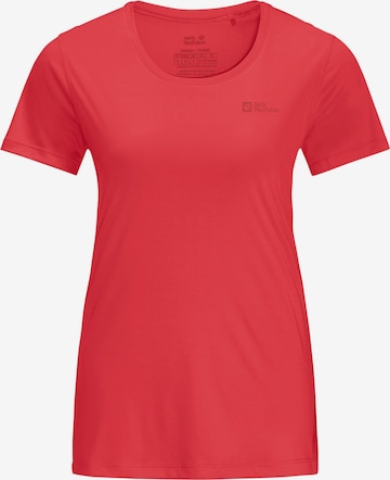 JACK WOLFSKIN Performance Shirt 'Tech' in Red: front