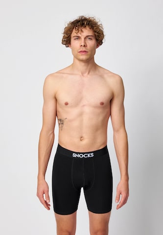 SNOCKS Boxer shorts in Black: front