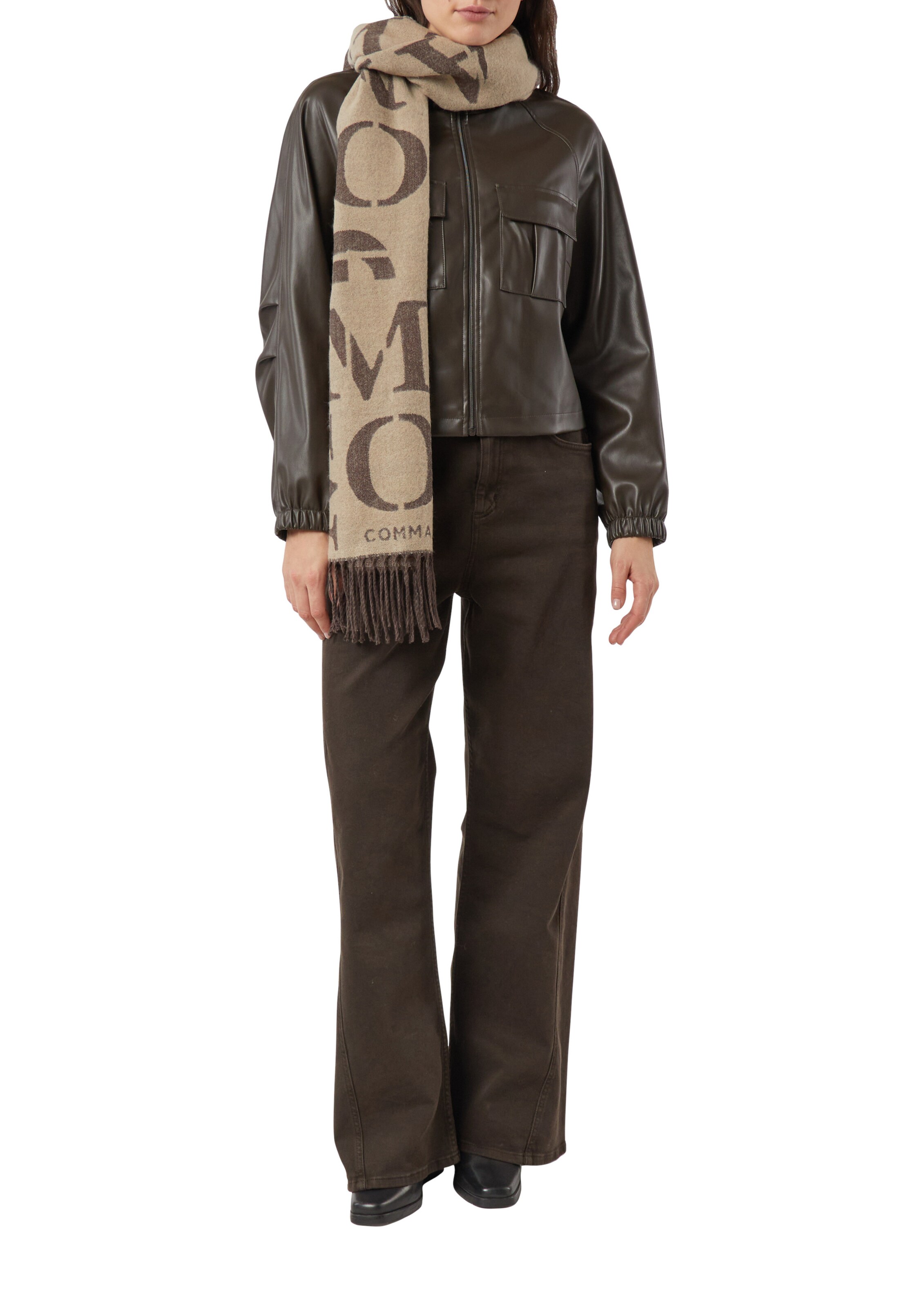 COMMA Schal in Braun