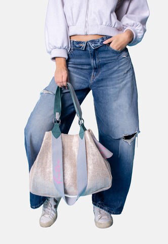 Cabas 'Izzy Medium Limited Painted Straw' Fritzi aus Preußen en argent : devant