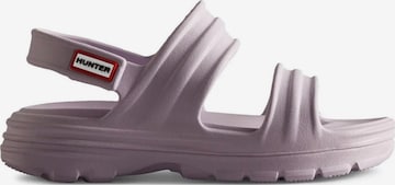 HUNTER Sandały 'BLOOM ALGAE FOAM SANDAL TEMPERED MAUVE' w kolorze fioletowy: przód