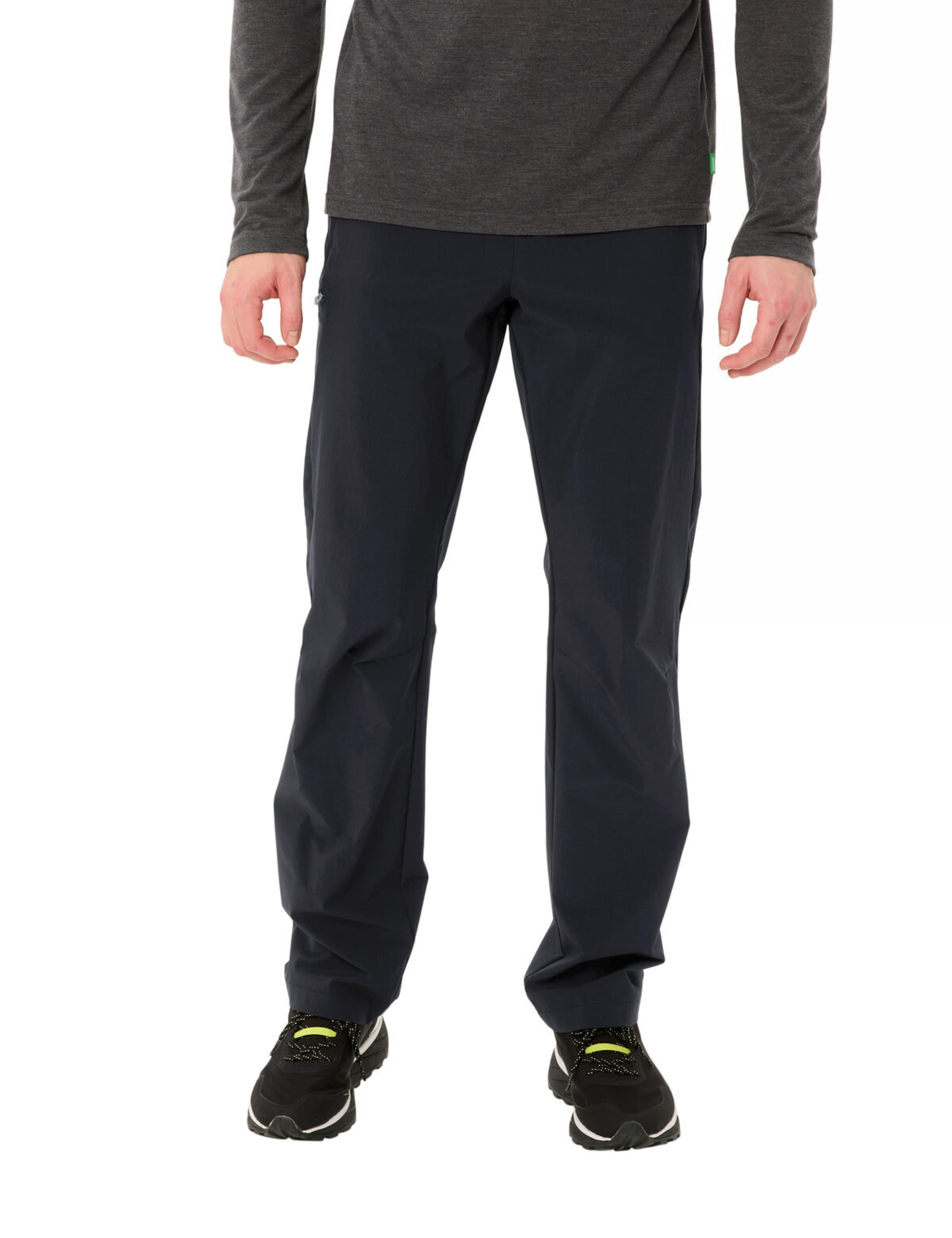 VAUDE Regular Outdoor trousers 'Farley III' in Black: front