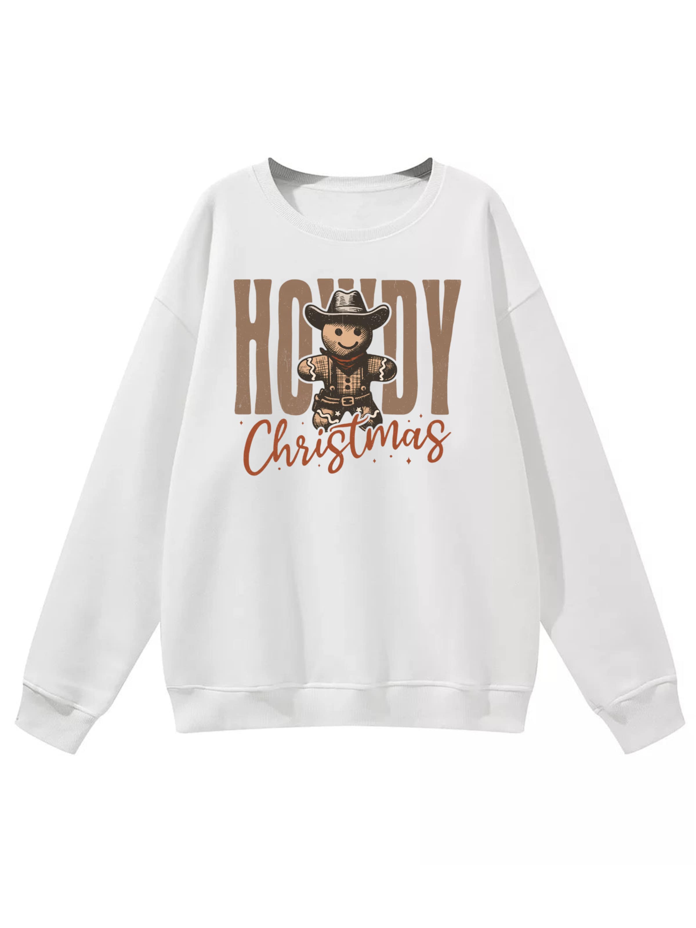 GORHEY - Sudadera 'Women's Oversized Sweatshirt with  Letter Print, Warm Fleece Blend' en blanco