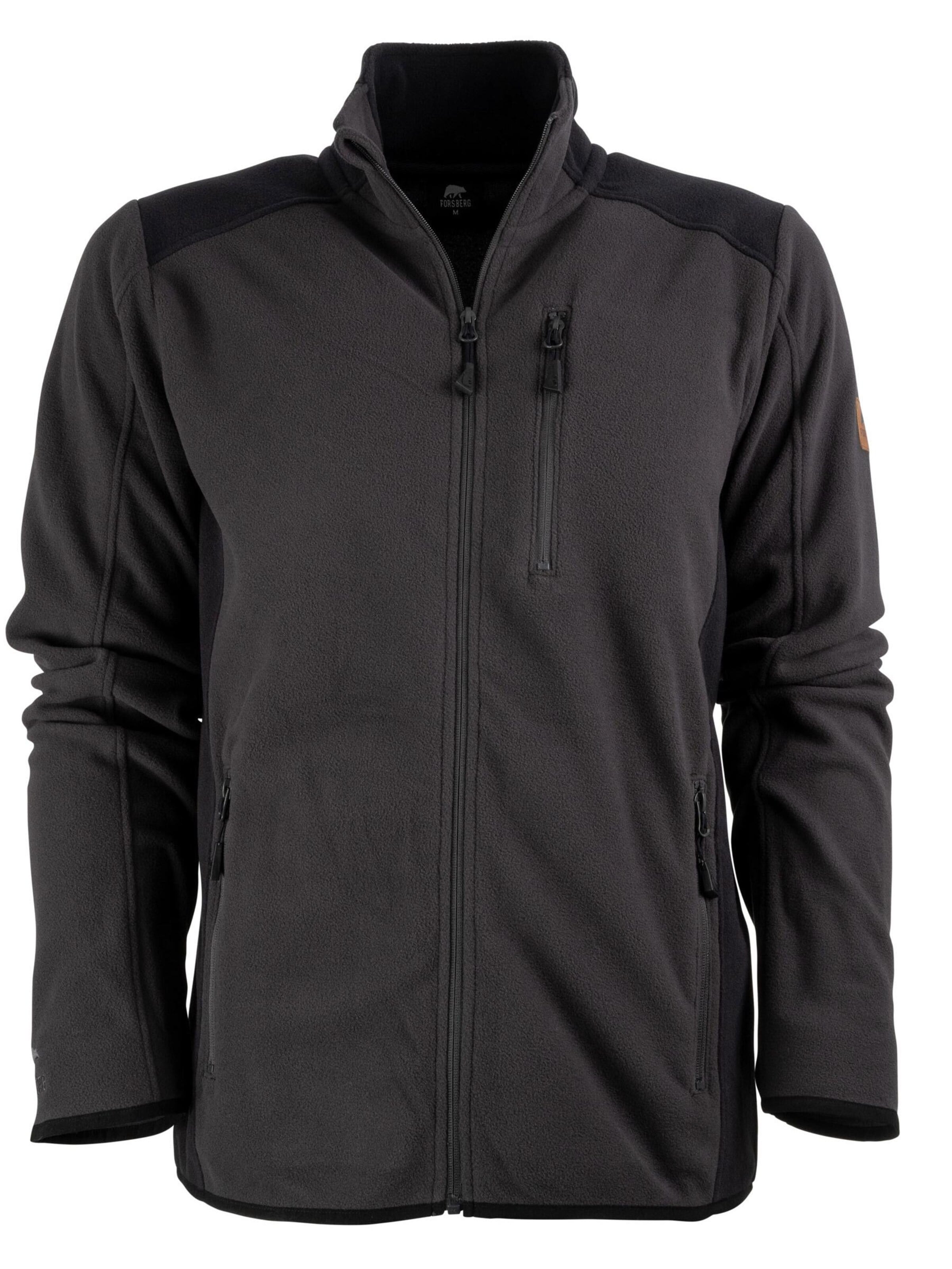 FORSBERG Fleece Jacket 'Brodir III funktionelle Fleecejacke' in Grey: front