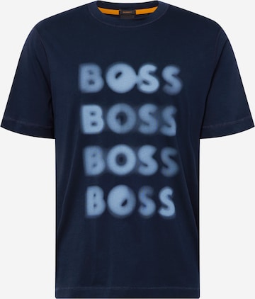 T-Shirt 'Teetrury' BOSS Orange en bleu : devant