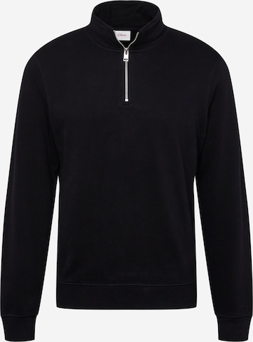 s.Oliver Sweatshirt in Schwarz: predná strana