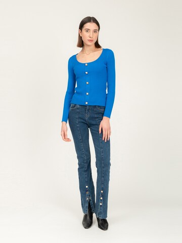 Influencer Pullover in Blau