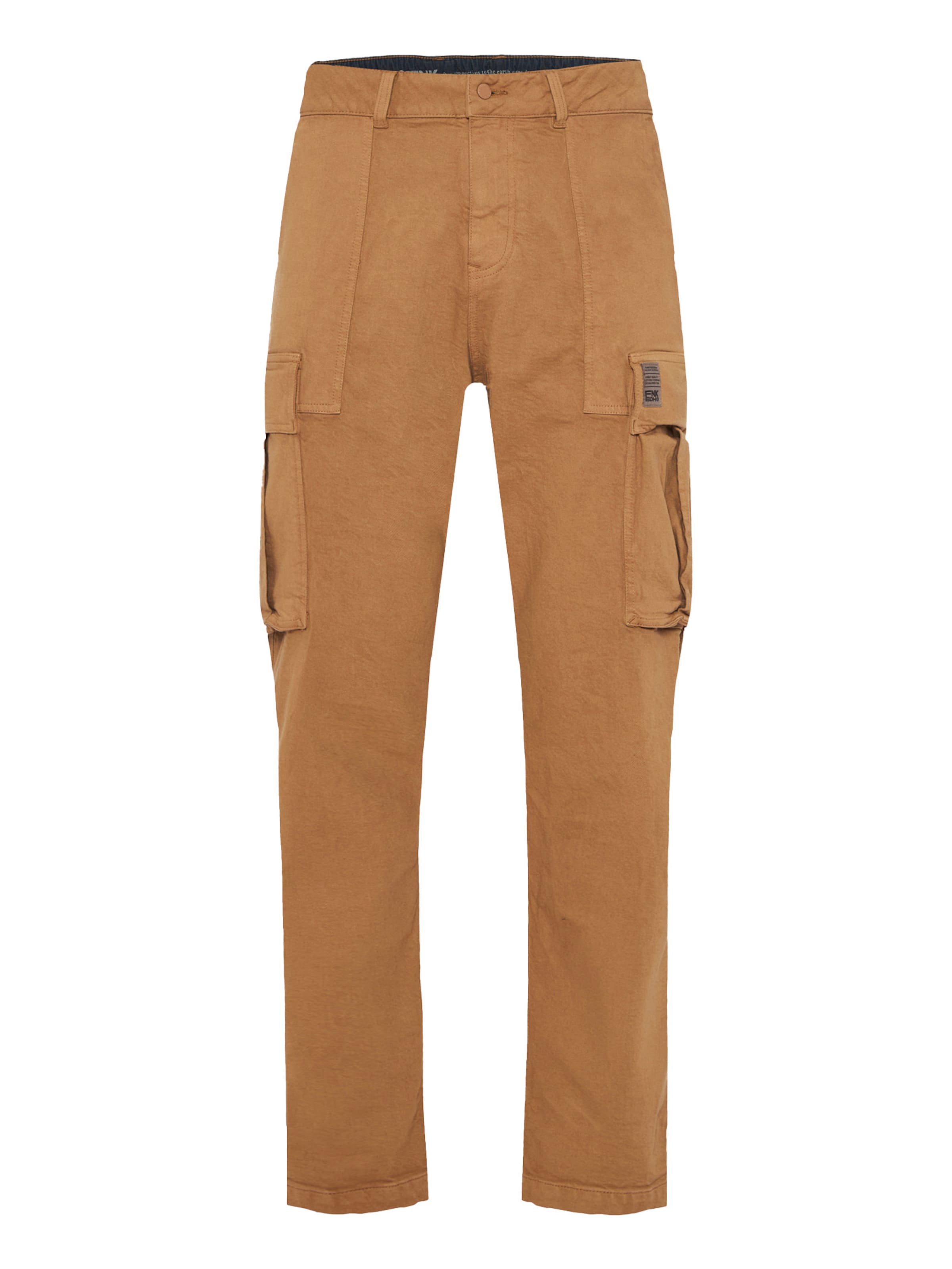 Funky Buddha Loosefit Cargobroek in Beige: voorkant