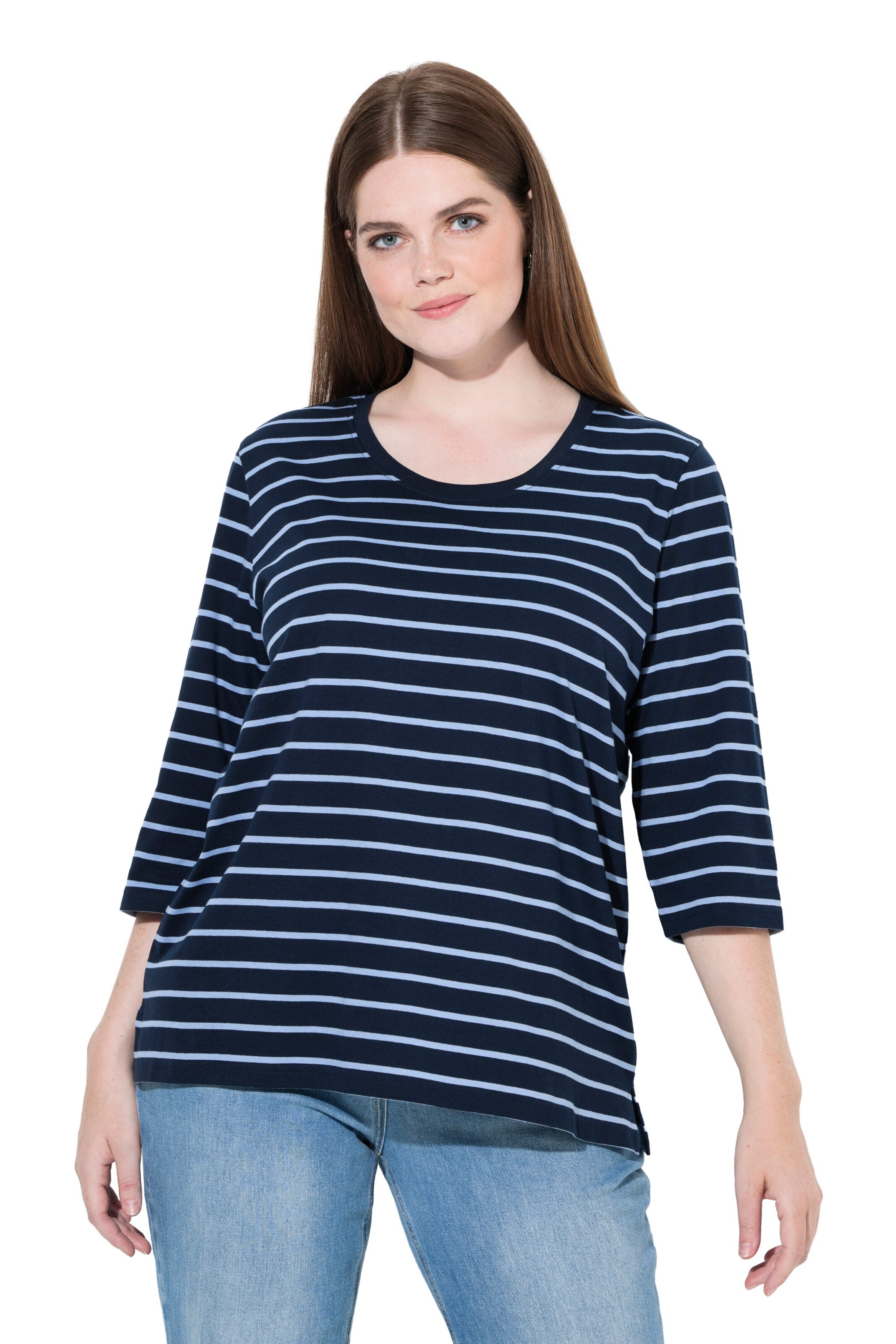 Ulla Popken Shirt in Blauw: voorkant