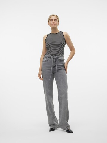 VERO MODA Wide Leg Jeans 'TESSA' in Grau