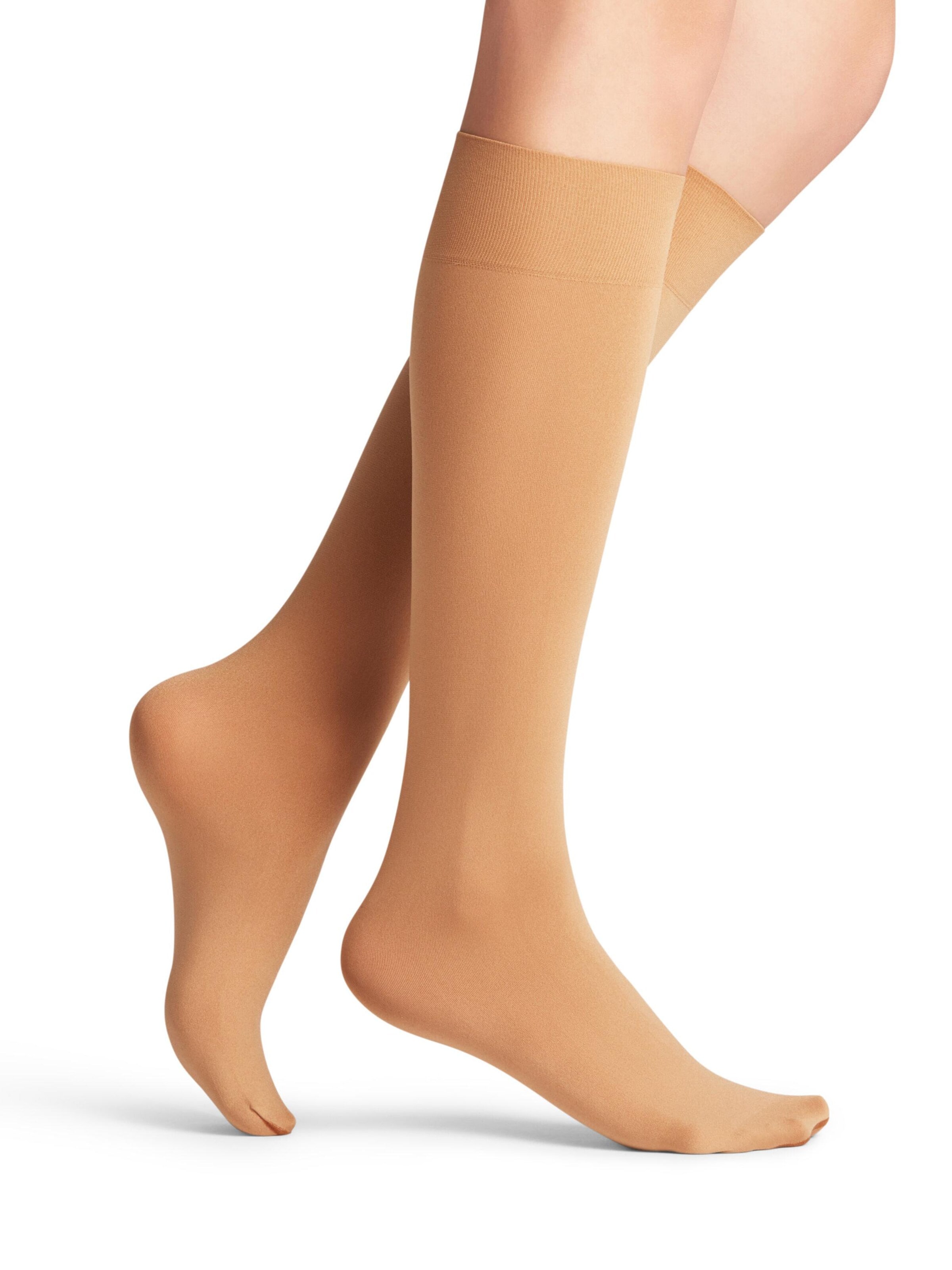FALKE Overknee Strümpfe 'Seidenglatt' in Beige
