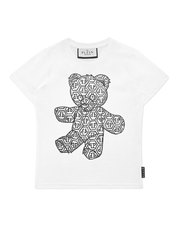 Philipp Plein - Camiseta 'Teddy' en blanco: frente