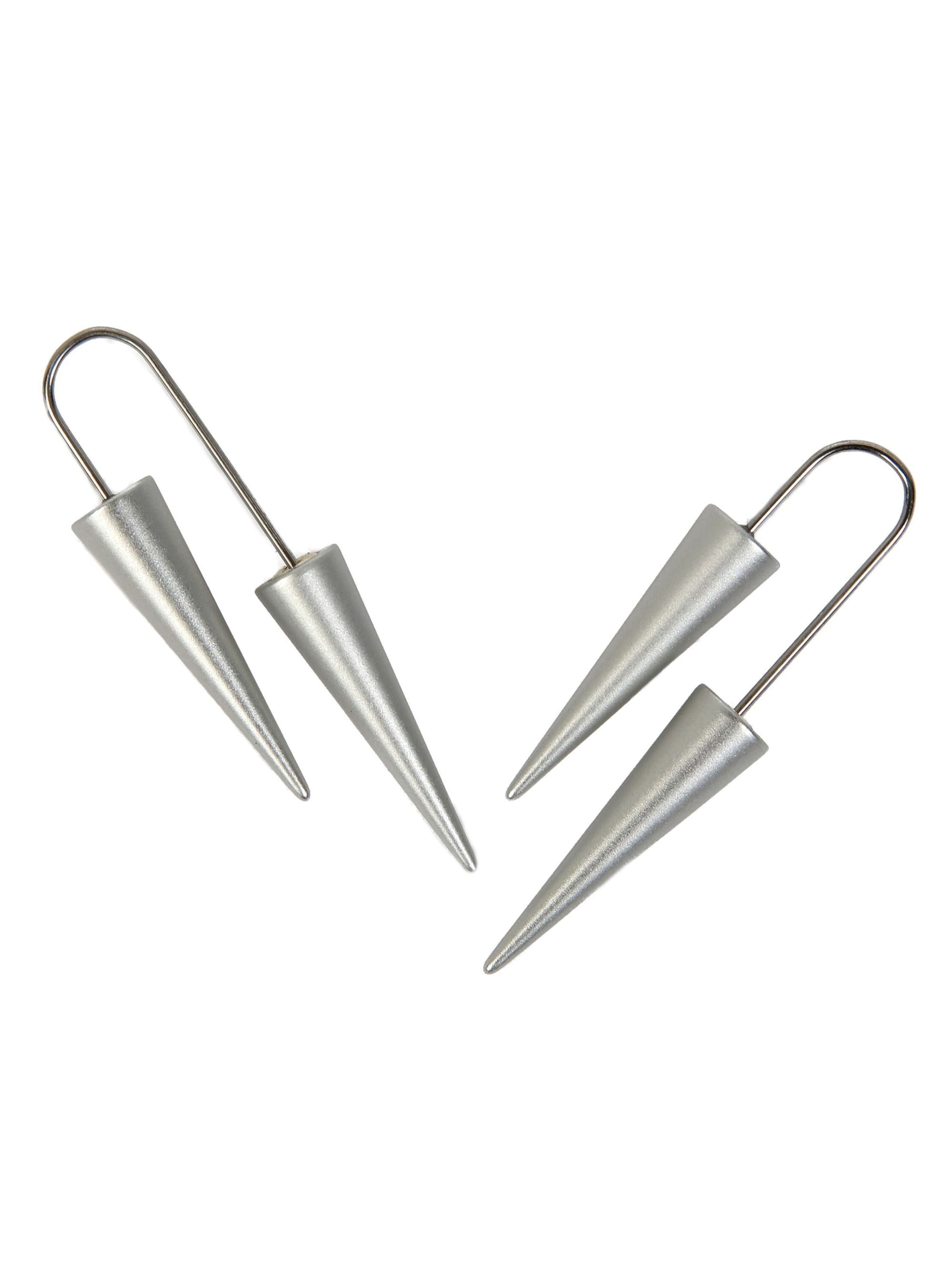 Boucles d'oreilles DeMarie en argent : devant