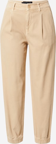 DRYKORN Tapered Pleat-Front Pants 'Code' in Beige: front
