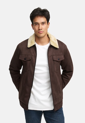 INDICODE JEANS Tussenjas 'INWoodleys' in Bruin: voorkant