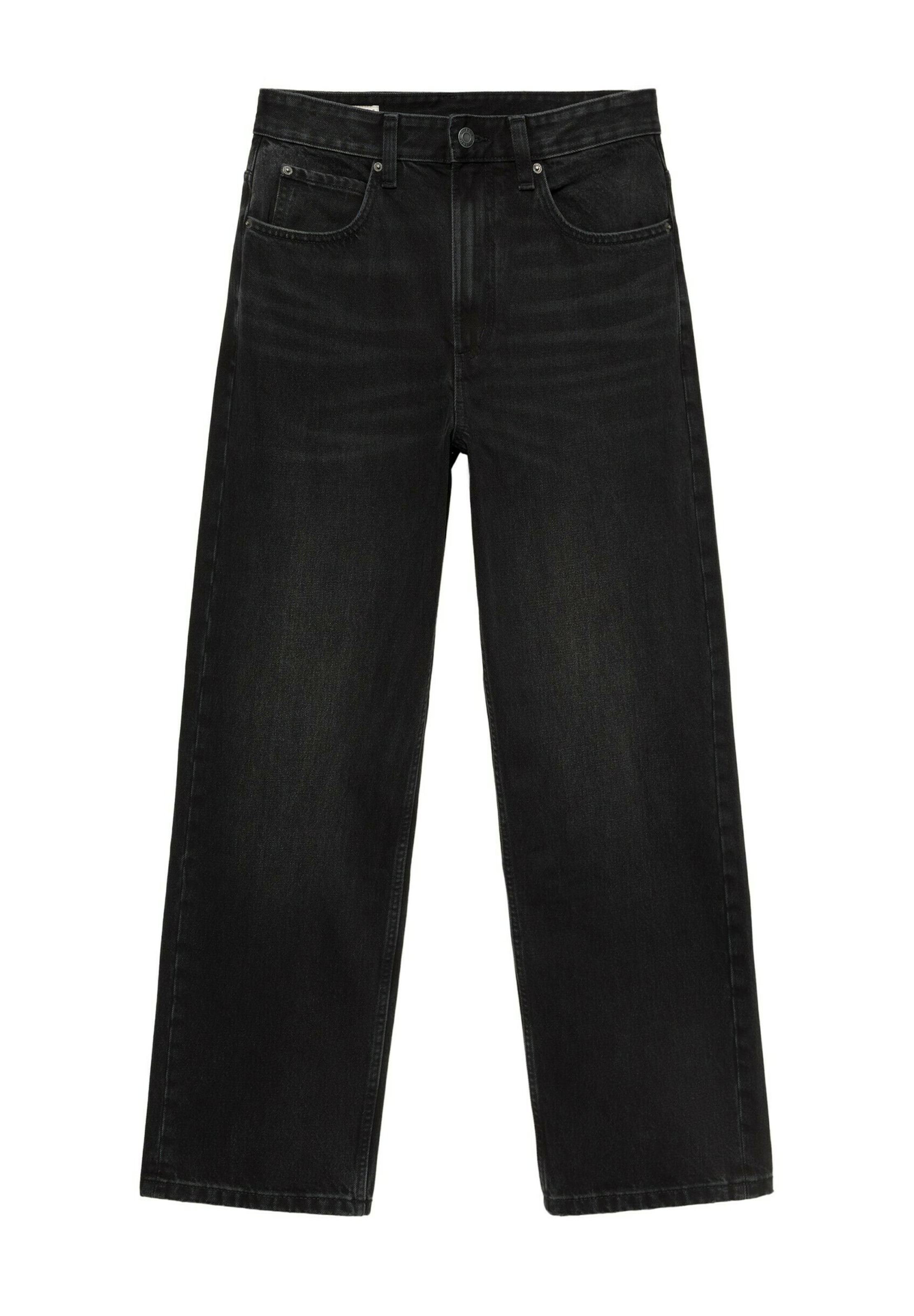 Pull&Bear Baggy Jeans in Zwart: voorkant