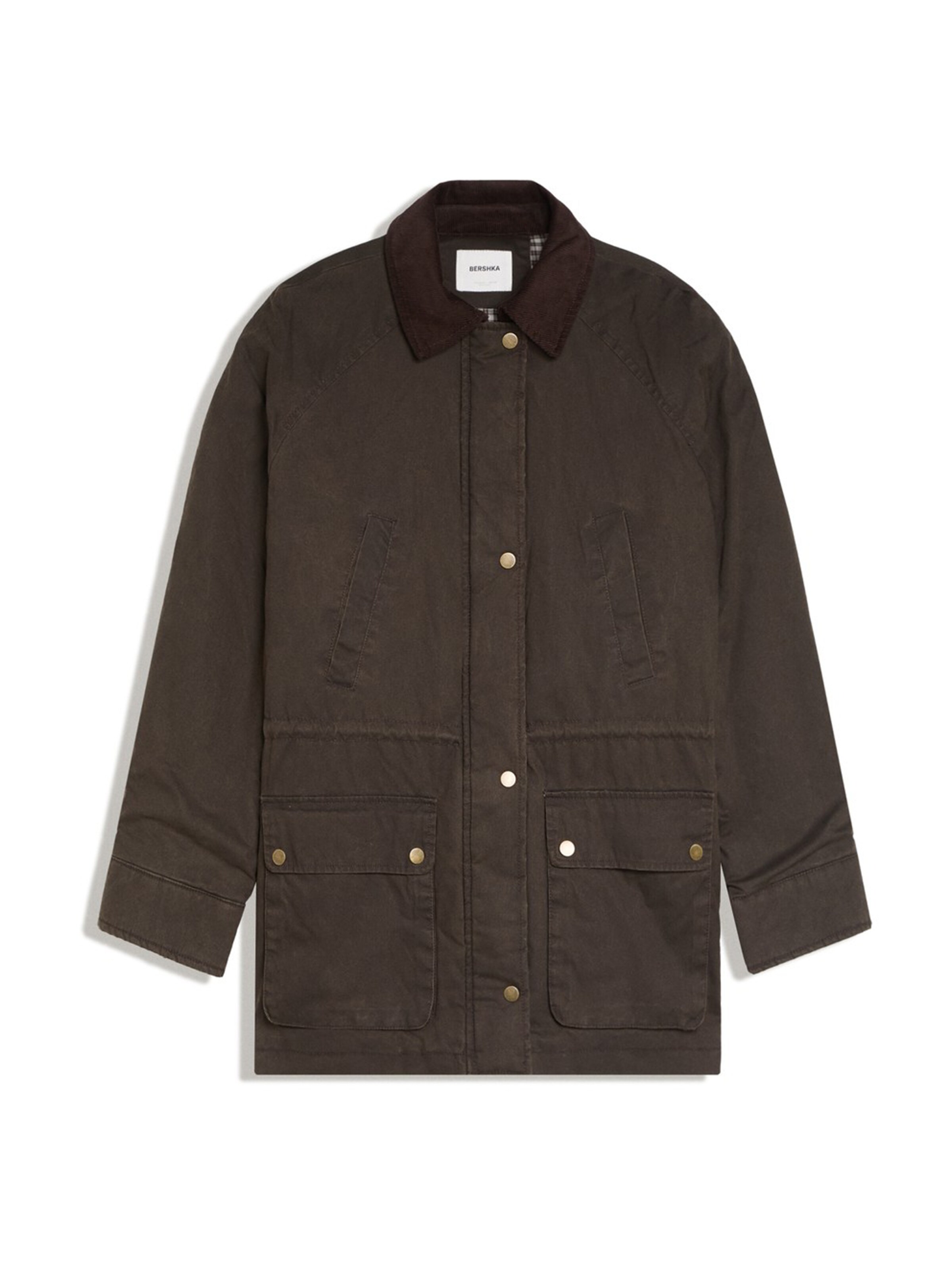 Bershka Between-season jacket in Green: front