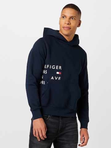 Sweat-shirt TOMMY HILFIGER en bleu : devant